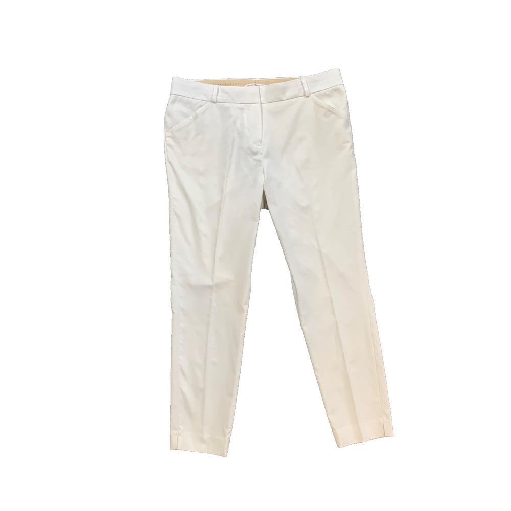 Peter Millar Pants Womens 8 White Tapered Cropped Performance Golf Trousers